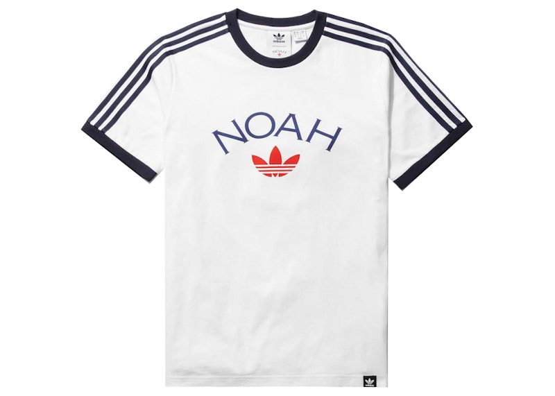 Noah x Adidas Core Logo Ringer Tee Wit