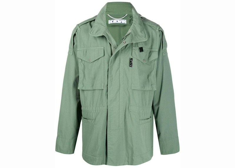 OFF- Arrows Logo Field Jacket Groen