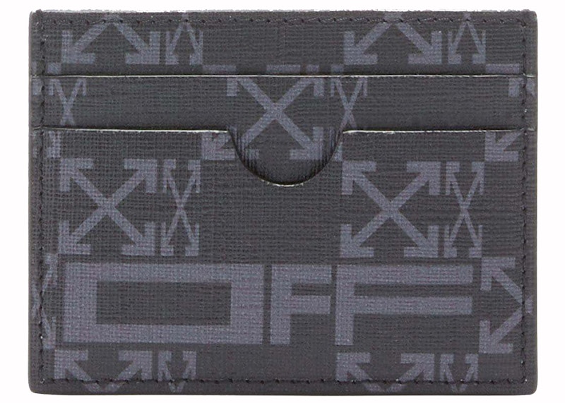 OFF- Card Case Monogram Simple /Dark Zwart