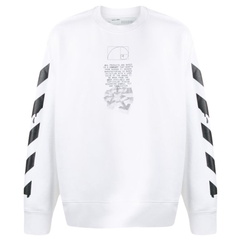 OFF- Dripping Arrows Incompiuto Sweatshirt Wit