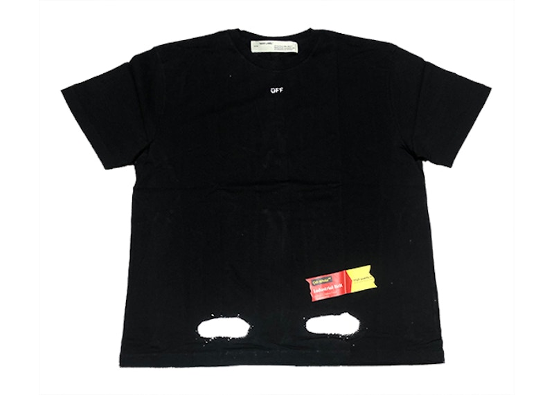 OFF- Incomplete Spray Paint Tee Zwart