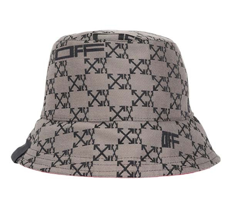 OFF- Monogram Reversible Bucket Hat /Fuchsia Bruin