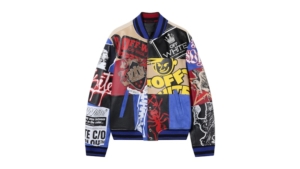 OFF- Multipatch Wool Varsity Jacket Multicolor