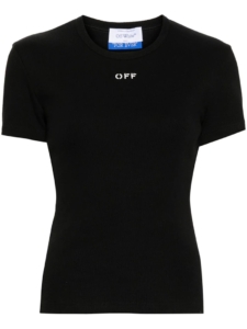 OFF- Off Stamp Rib Basic Tee Zwart