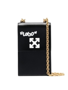 OFF- Rectangular “LOGO” Pouch Arrows Zwart