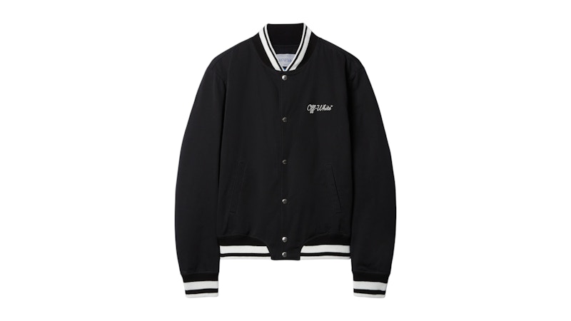 OFF- Script Cotgab Souvenir Varsity Jacket Zwart