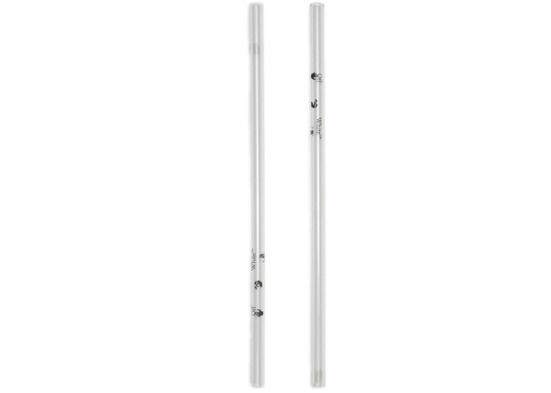OFF- Transparent Glass Straws Set