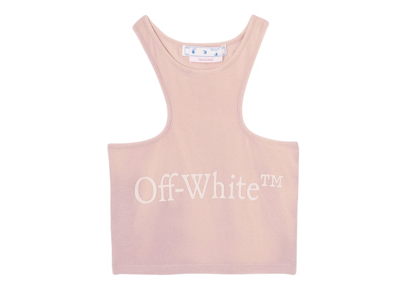 OFF- Women’s Logo Patch Ribbed Vest Top Roze