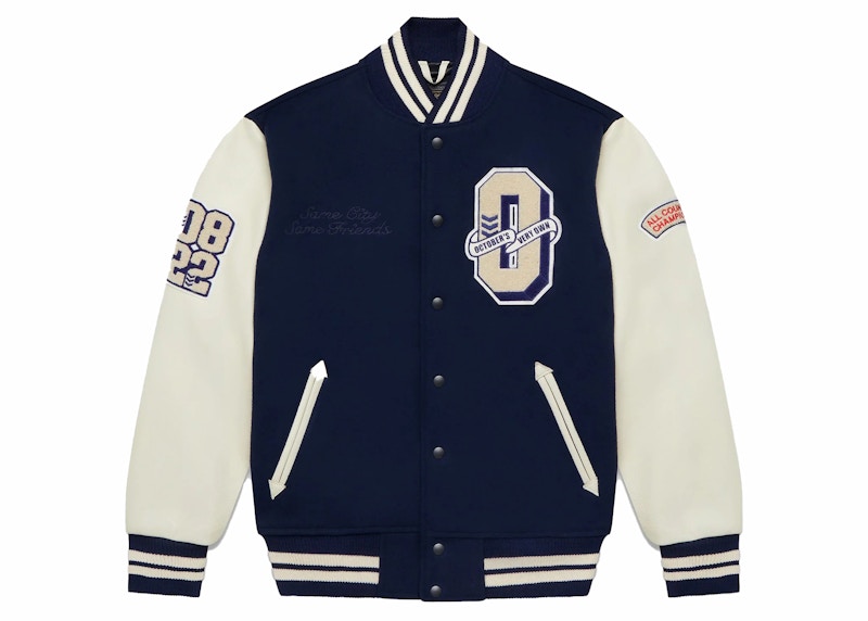 OVO Collegiate Varsity Jacket Blauw