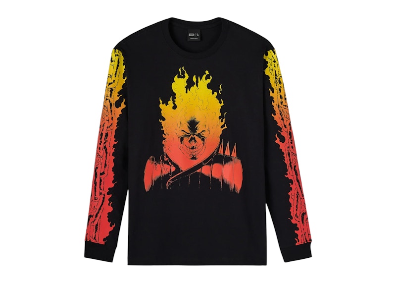 OVO Marvel Ghost Rider Long-Sleeve Tee Zwart