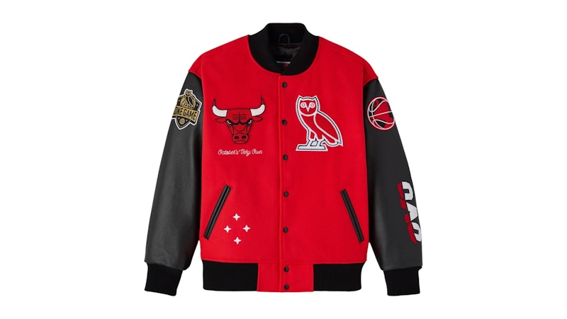 OVO NBA Chicago Bulls Varsity Jacket Rood