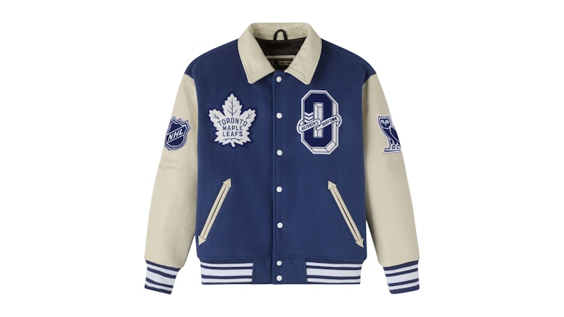 OVO NHL Toronto Maple Leafs Varsity Jacket Blauw