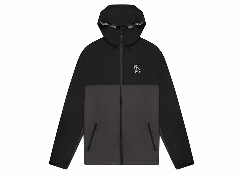 OVO Rain Shell /Charcoal Zwart