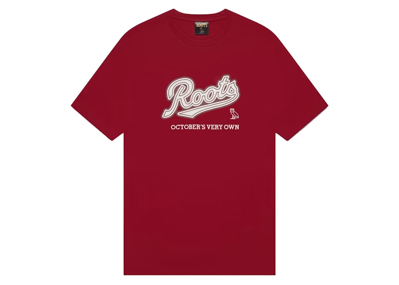 OVO Roots Heritage Script T-Shirt Rood