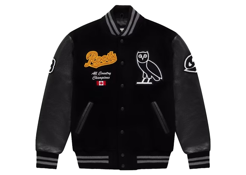 OVO Roots Varsity Jacket Zwart