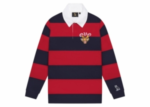 OVO Striped Tiger Rugby Shirt Marineblauw