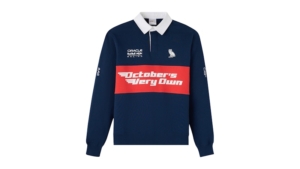 OVO x Oracle Bull Racing Full-Button Fleece Rugby Sweatshirt Blauw