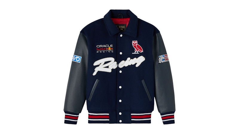 OVO x Bull Racing Varsity Jacket Blauw
