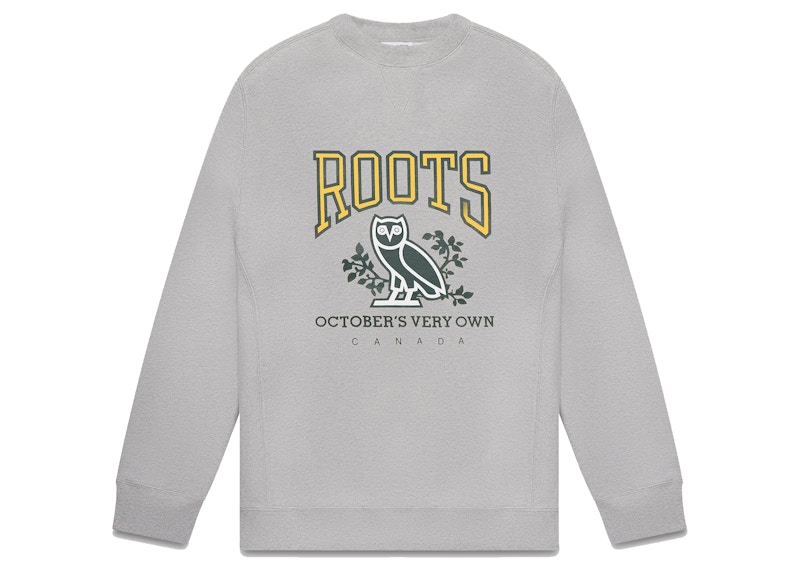 OVO x Roots Crewneck Heather Grijs