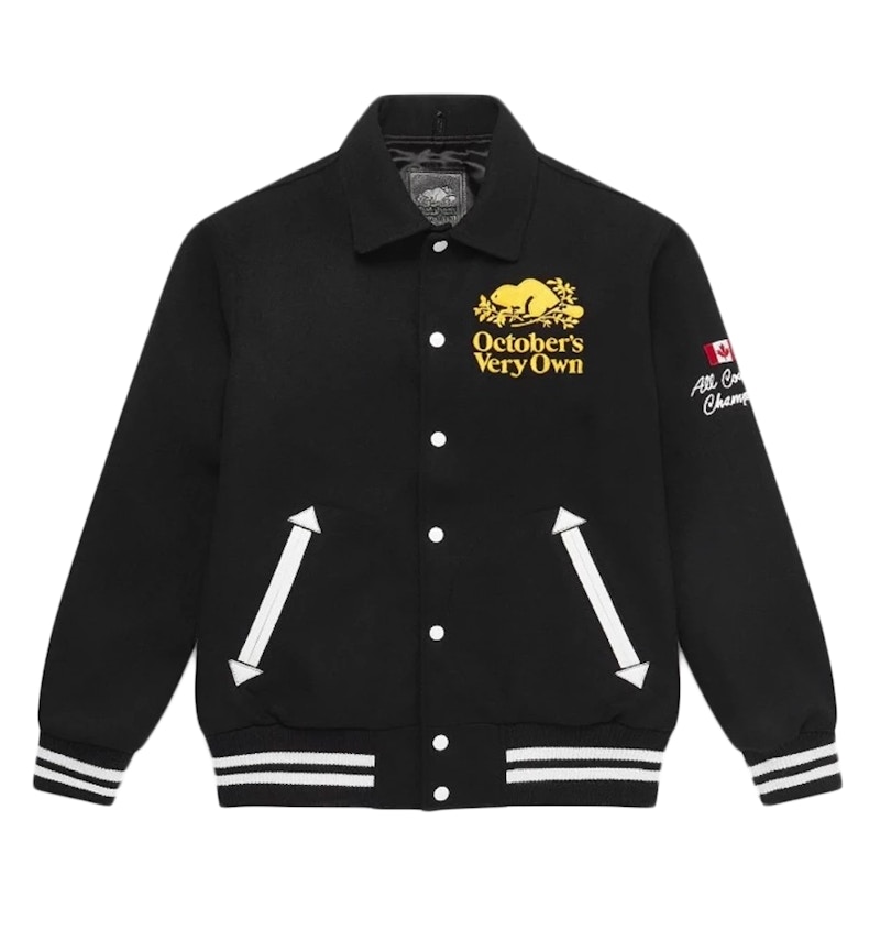 OVO x Roots Varsity Jacket Zwart
