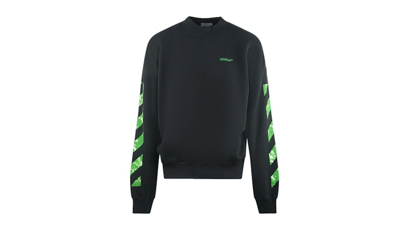 OFF- Moon Tab Design Oversized Fit Sweatshirt Zwart
