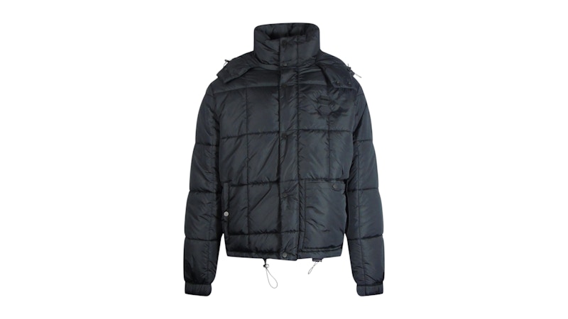 OFF- Quilted Jacket Zwart