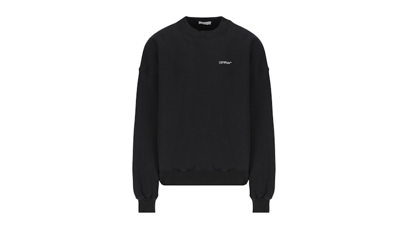 OFF- Scratch Arrow Design Oversized Fit Sweatshirt Zwart