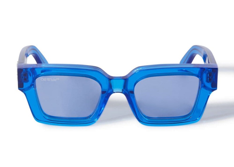 OFF- Sunglasses Virgil Rectangular Frame Transparent Blauw