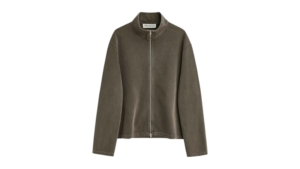 Our Legacy Shrunken Fullzip Worn Graphite Sweatshirt Athletic Rib