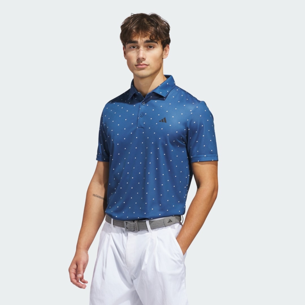 PERFORMANCE PRINTED POLOSHIRT Dusky Petrol