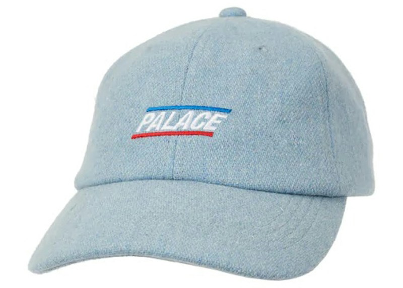 Palace Basically A Wool 6-Panel Light Blauw