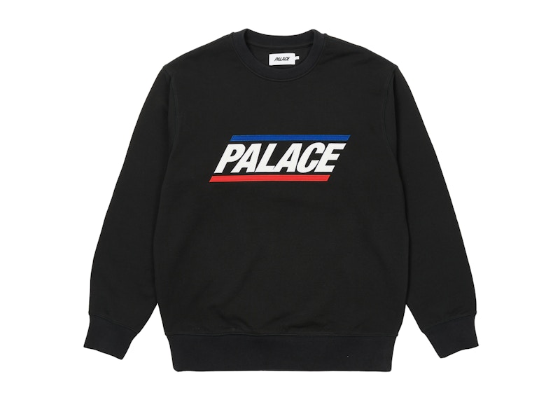 Palace Basics Logo Crew Zwart