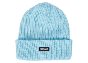 Palace Basics Ribber Beanie Light Blauw