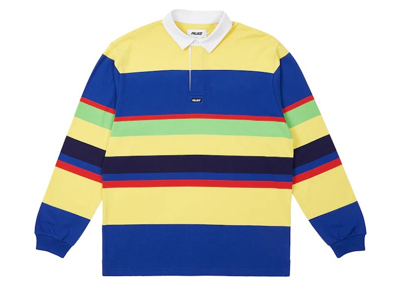 Palace Big Stripe Rugby Top Geel