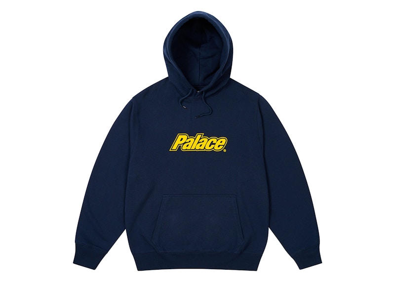 Palace Border Logo Hood Blauw