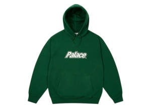 Palace Border Logo Hood Racey Groen