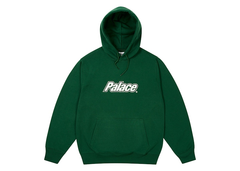 Palace Border Logo Hood Racey Groen