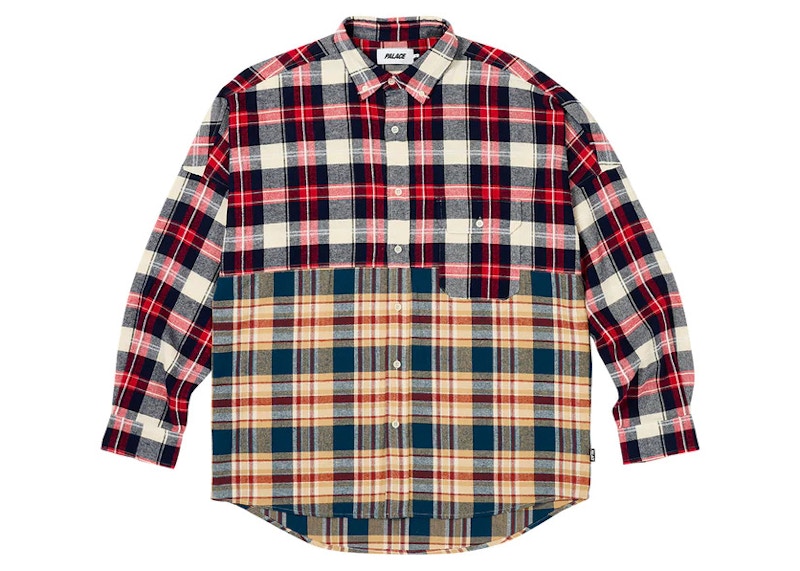 Palace Checkmate Drop Shoulder Shirt Rood