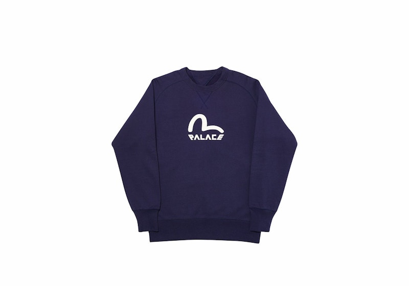 Palace Evisu Reversible Crew Blauw