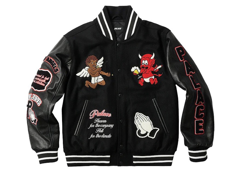 Palace Fallen Angels Varsity Jacket Zwart
