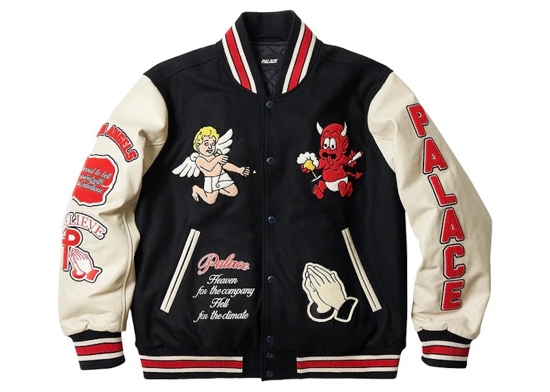 Palace Fallen Angels Varsity Jacket Blauw