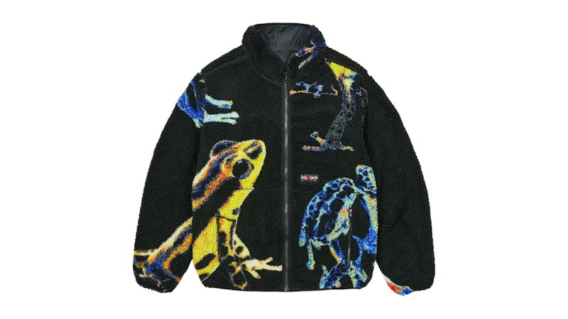 Palace Frogger Reversible Fleece Jacket Zwart