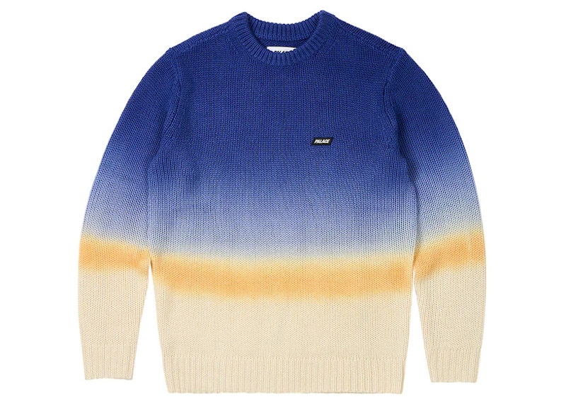 Palace Gradient Dye Rib Knit Blauw