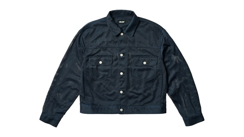 Palace Mesh Trucker Jacket Blauw
