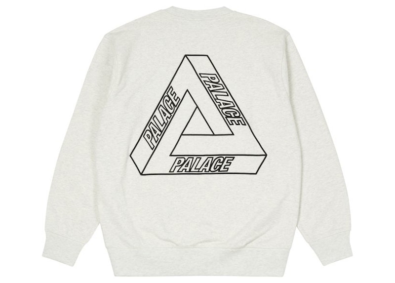 Palace Outliner MIT Designer Crew Light Marl Grijs