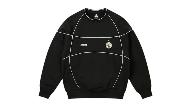 Palace Pro Team Piped Crew Zwart