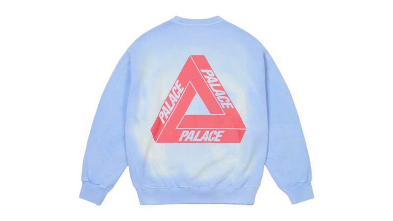 Palace Reacto Tri-Ferg Crew Blauw