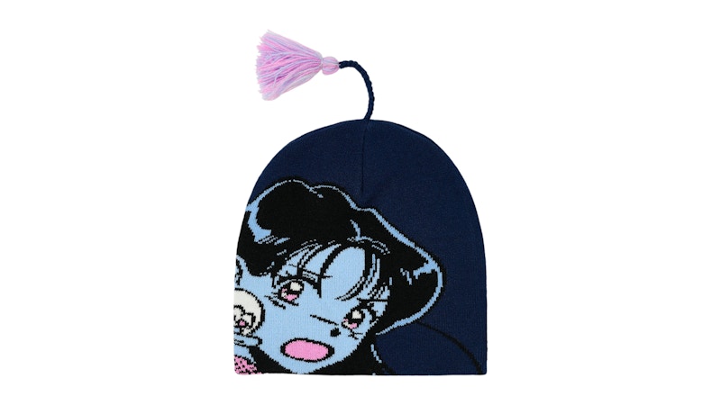 Palace Rear View Nein Cuff Beanie Blauw