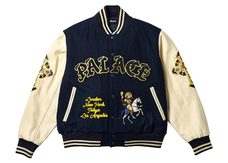 Palace Saints Varsity Jacket Blauw
