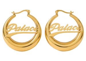 Palace Script Hoop Earrings Goud